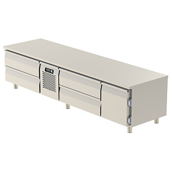 Grillkylbänk 2400, 2L 2/1-GN + kylkassett + 2L 2/1-GN  + 1D 2/3-GN