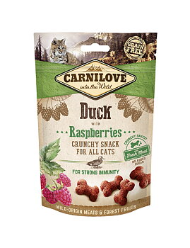 Carnilove Crunchy Snack Ankkaa Vadelmilla Kissan Namit - 50 g