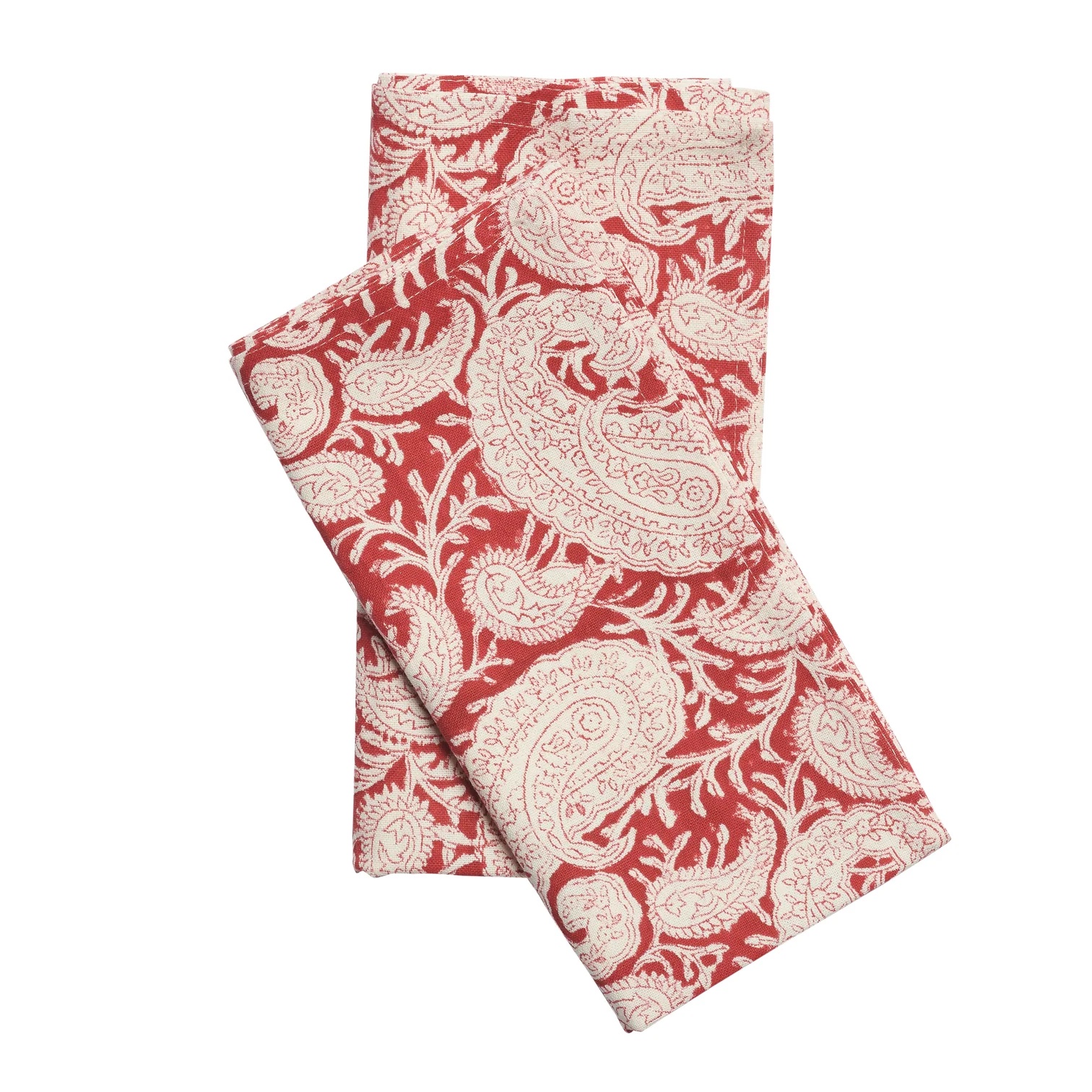 Napkin - Big Paisley-red- 4-pack
