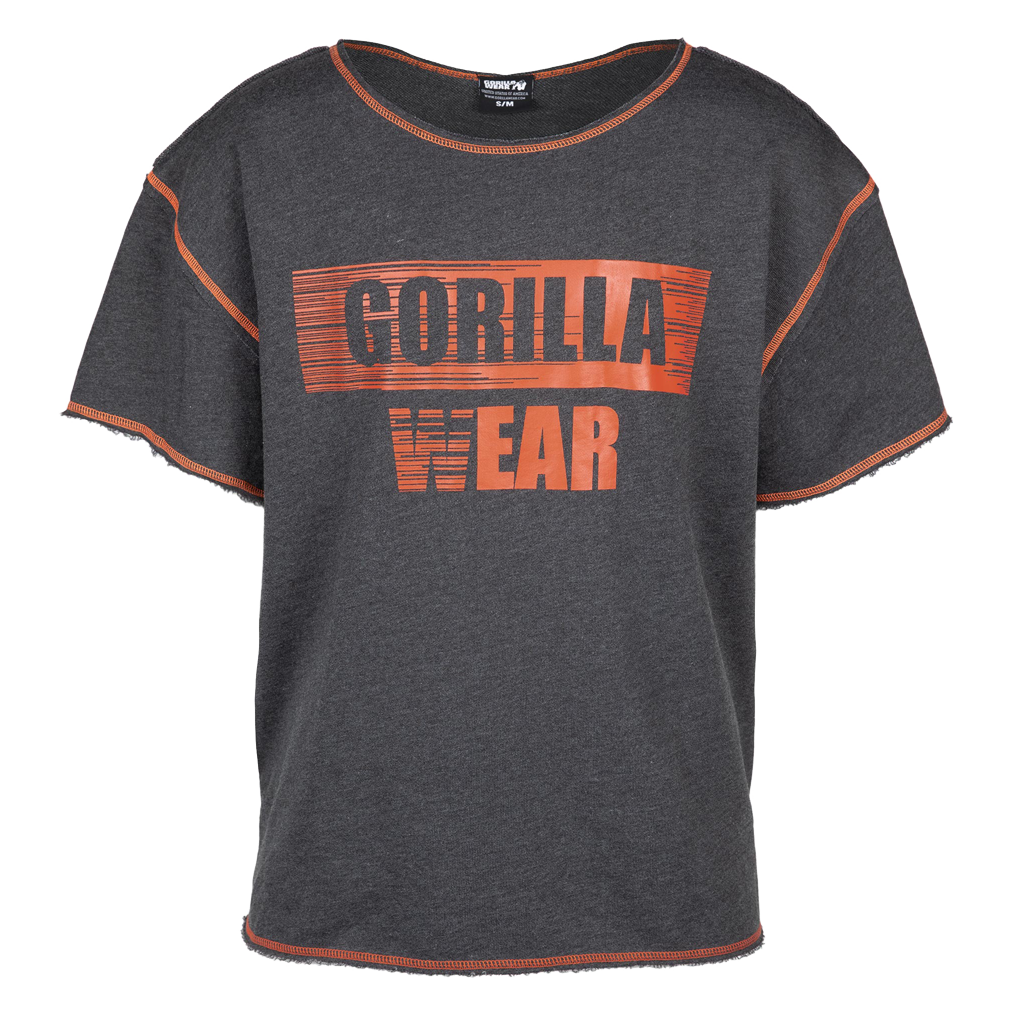 Wallace Workout Top, grey/orange - 8
