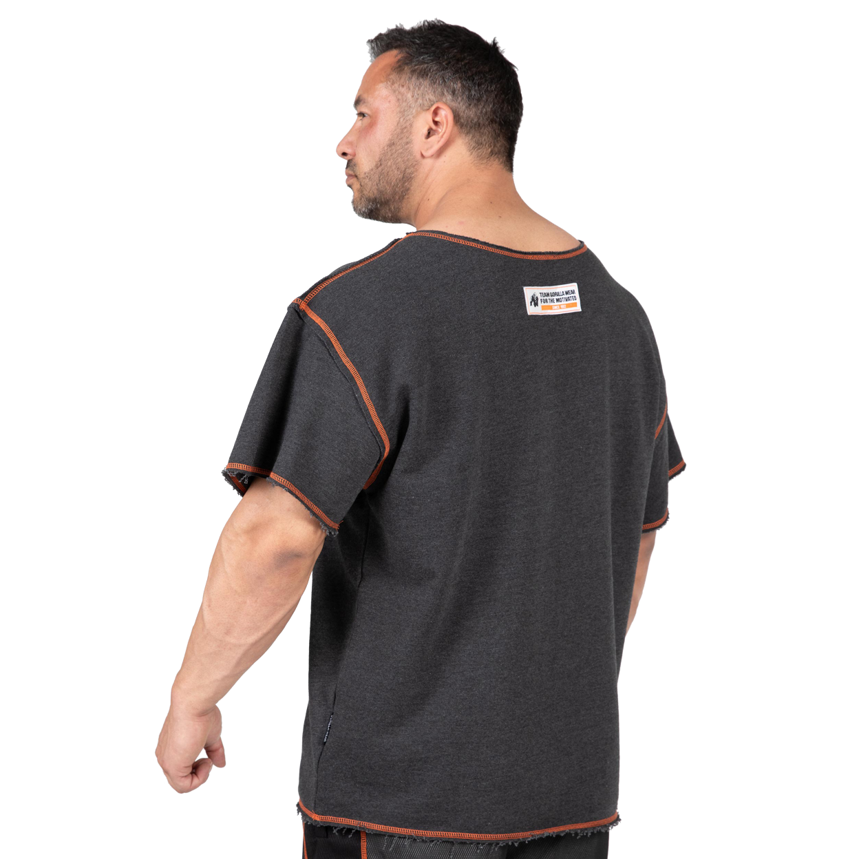 Wallace Workout Top, grey/orange - 2