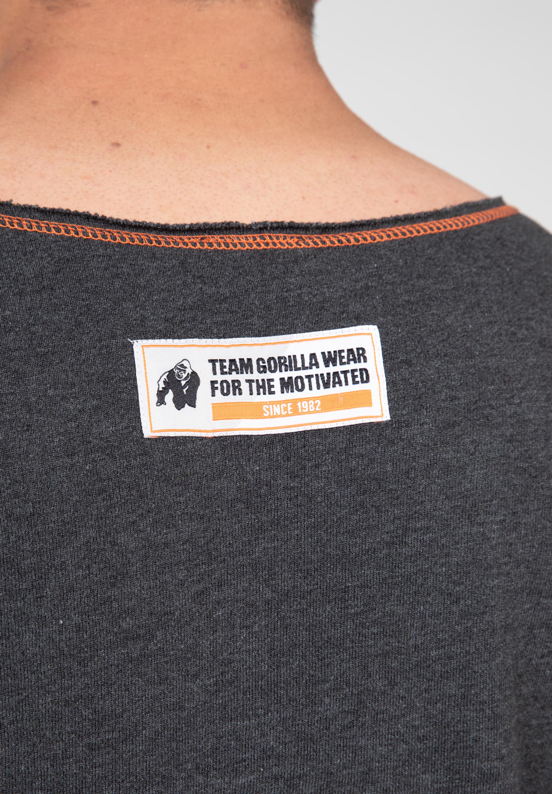 Wallace Workout Top, grey/orange - 6