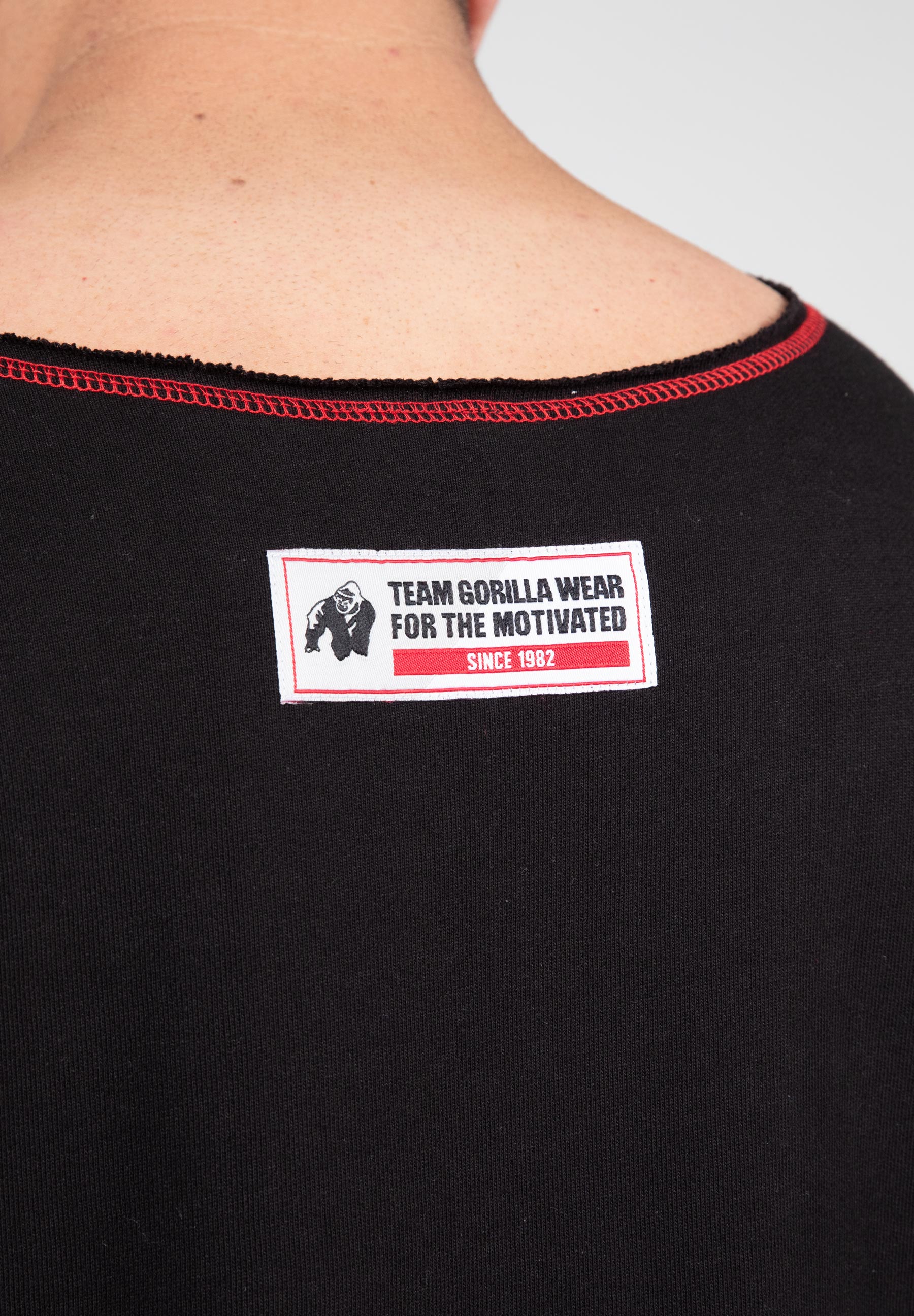 Wallace Workout Top, black/red - 6