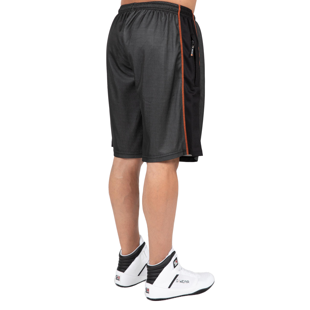 Wallace Mesh Shorts, grey/orange - 2