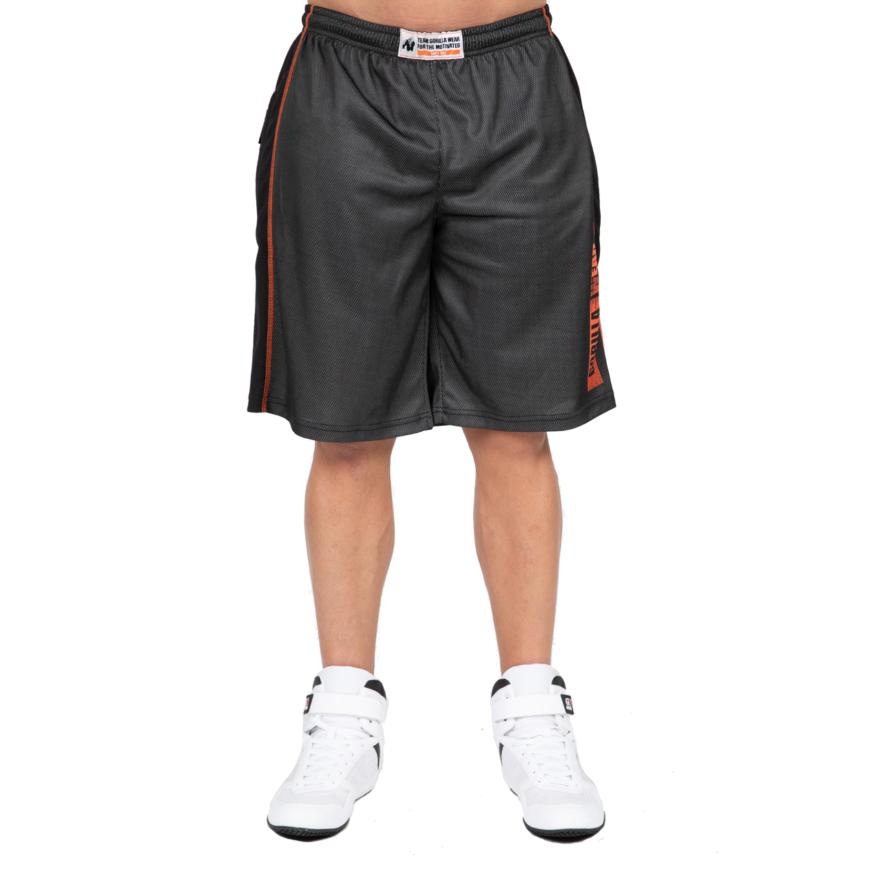 Wallace Mesh Shorts, grey/orange - 8
