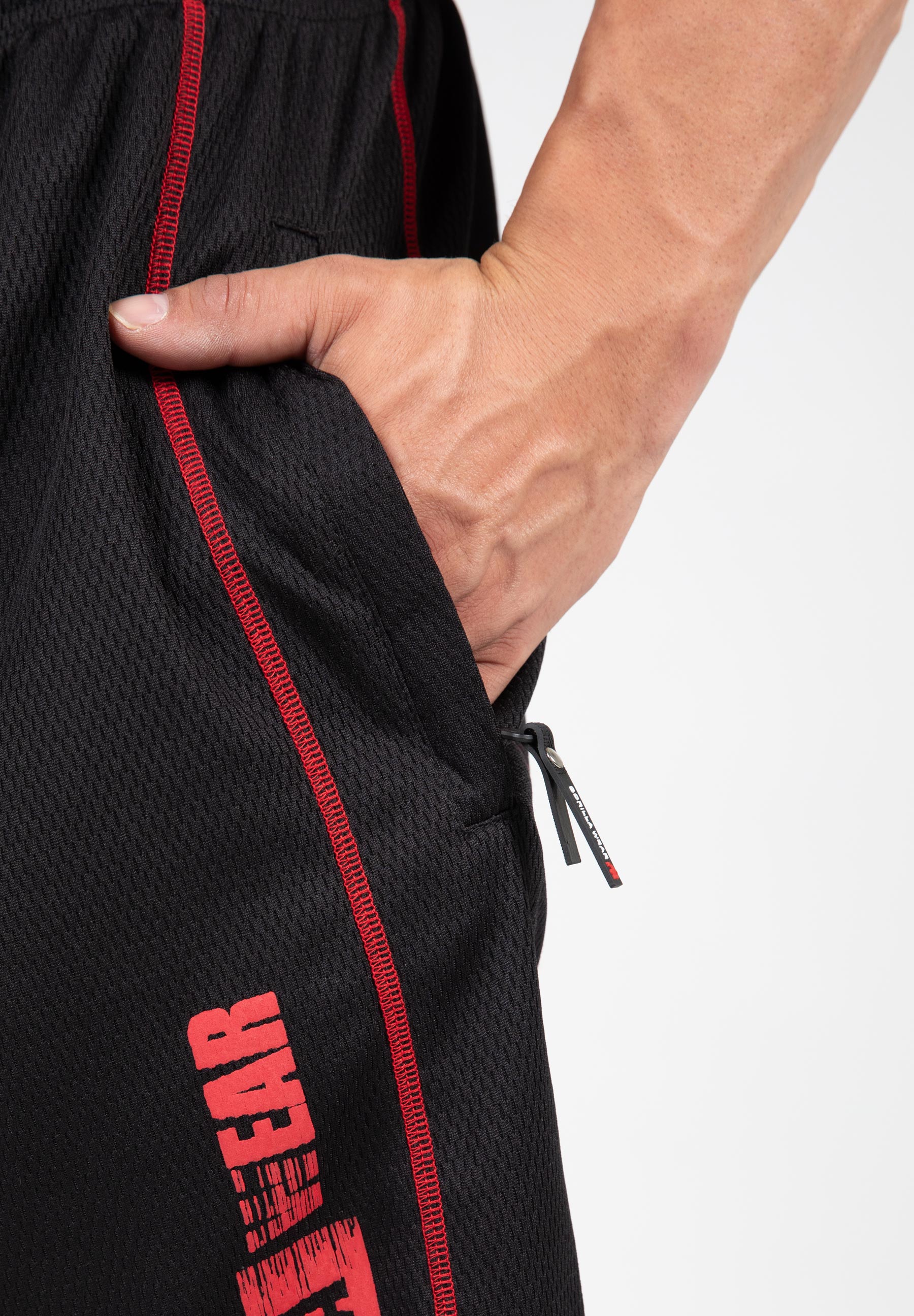 Wallace Mesh Shorts, black/red - 6