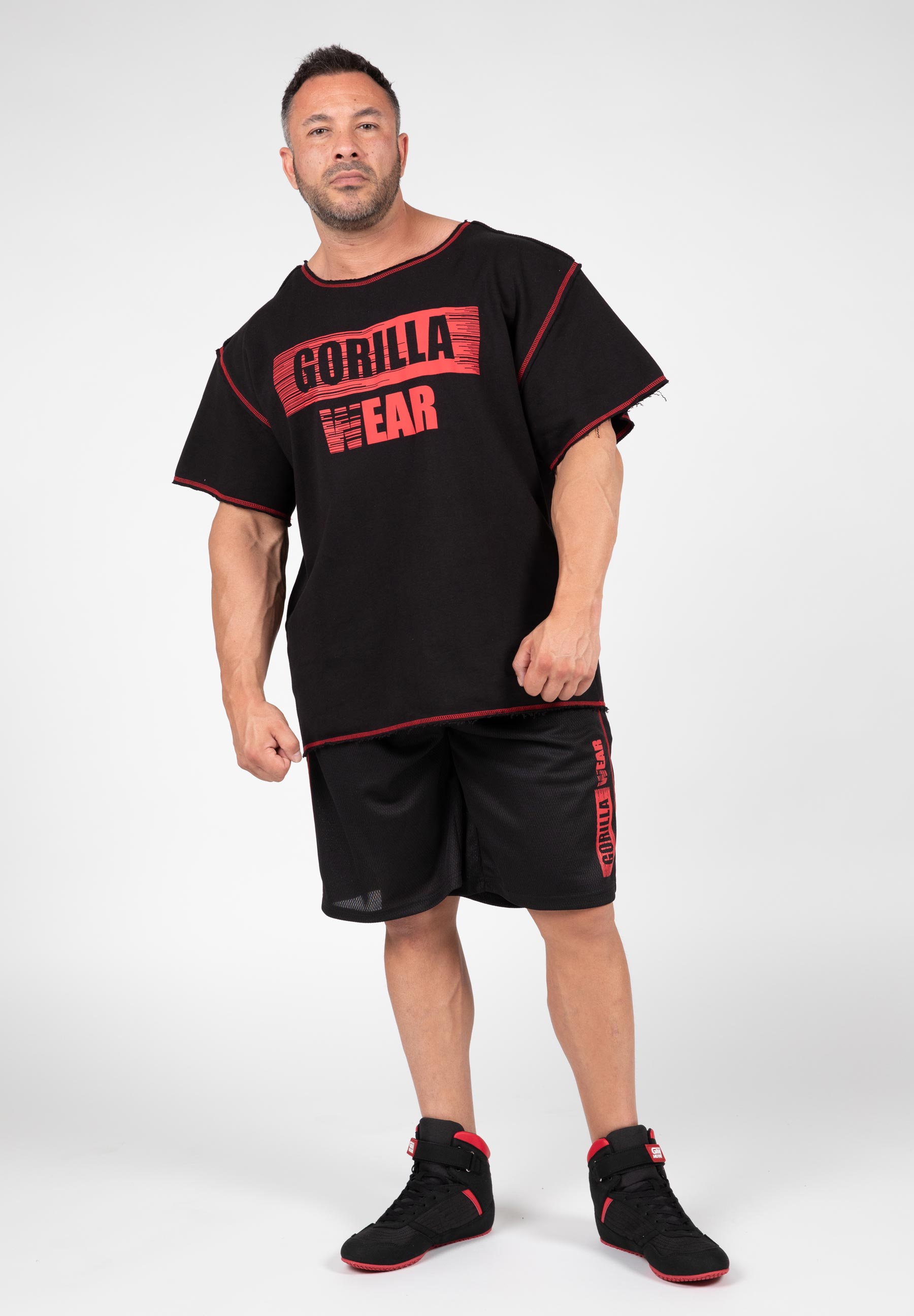 Wallace Mesh Shorts, black/red - 4
