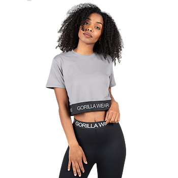 Colby Cropped T-Shirt, grey