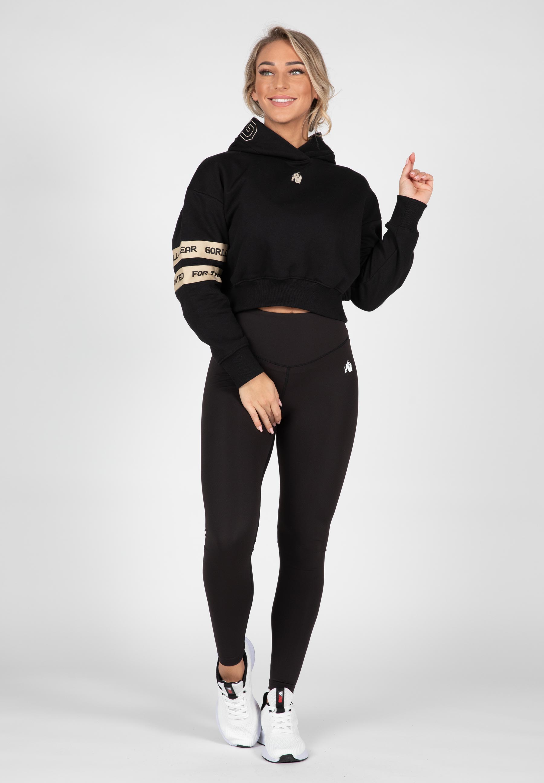 Tracey Cropped Hoodie, black - 4