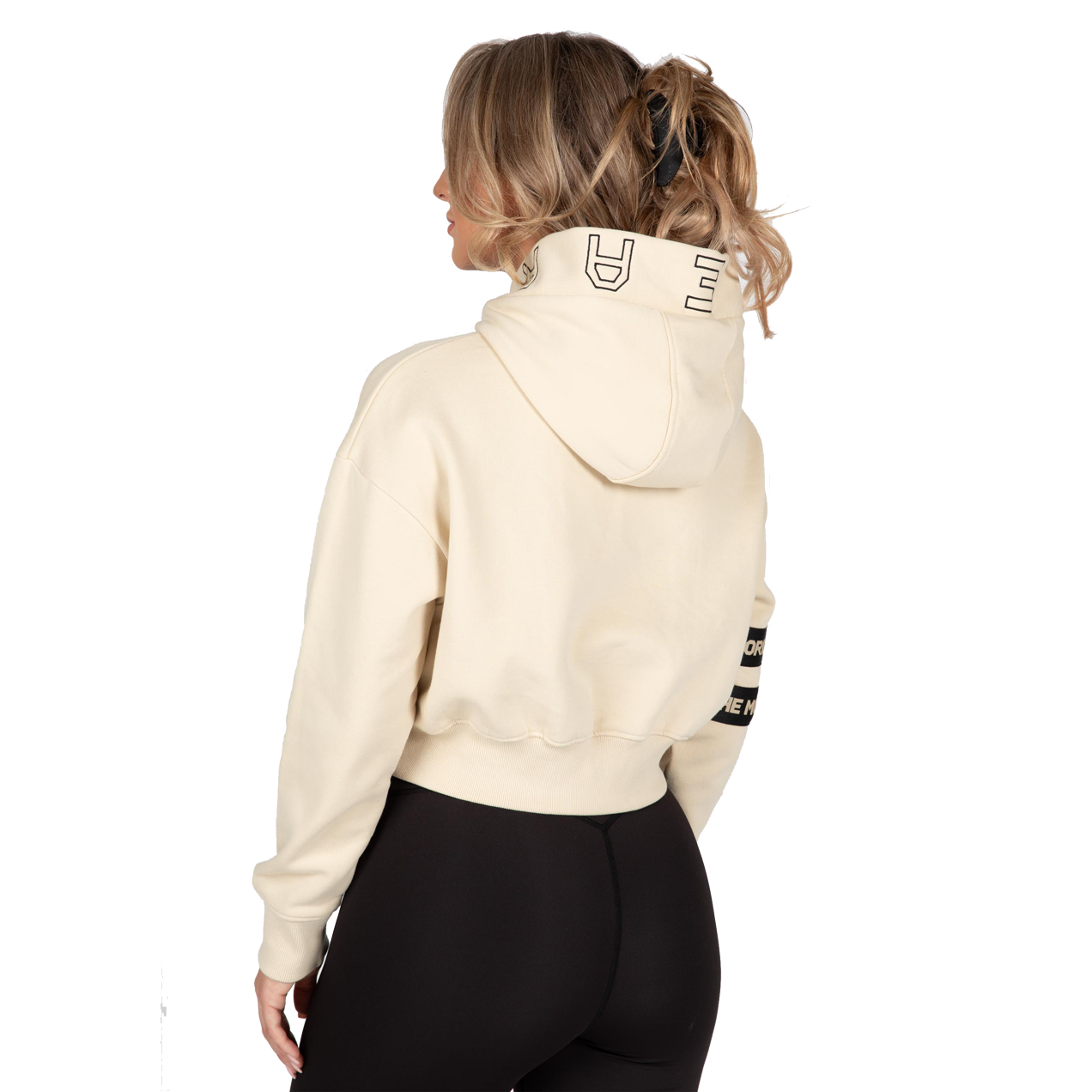 Tracey Cropped Hoodie, beige - 2