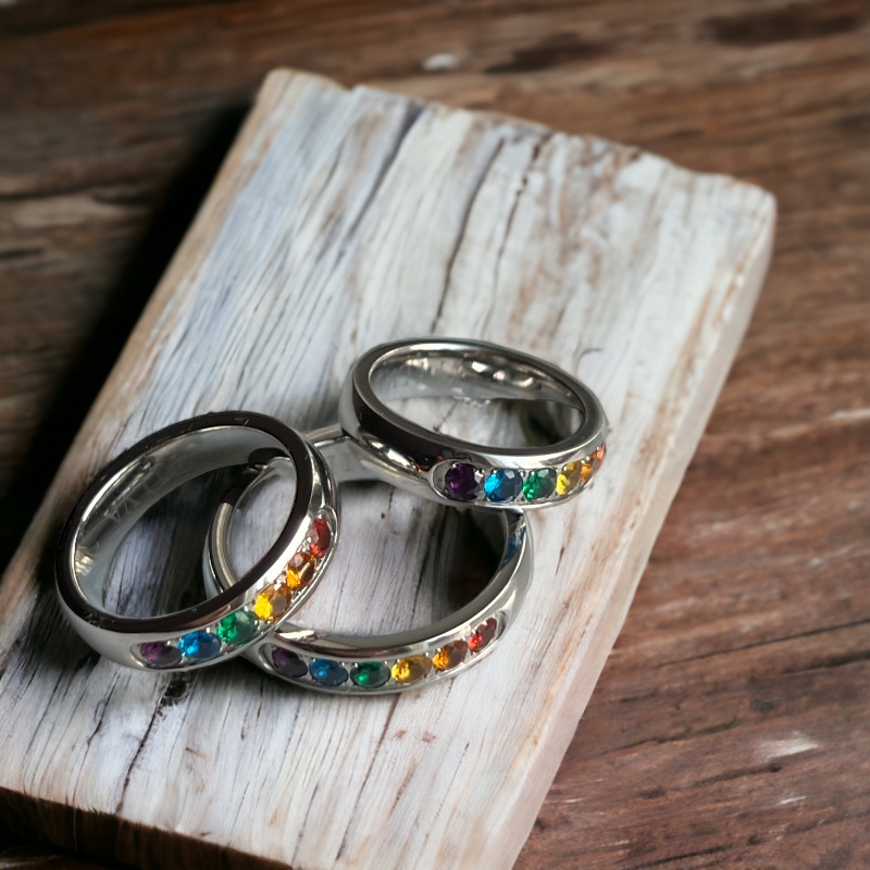 Regenbogenring aus Stahl  - 6