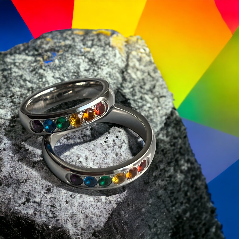 Regenbogenring aus Stahl  - 4