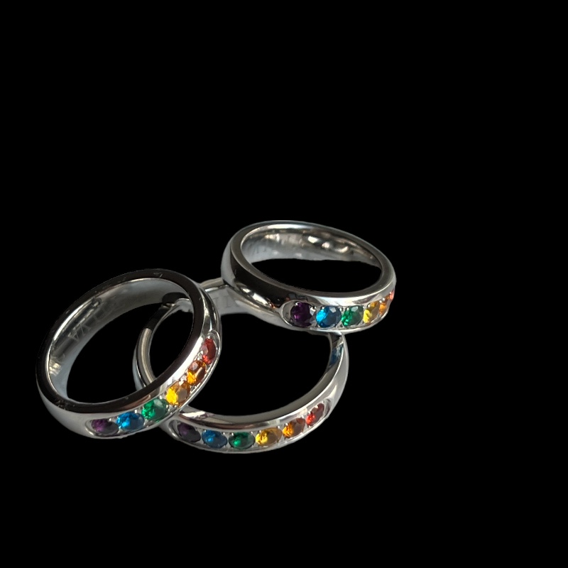 Regenbogenring aus Stahl  - 5