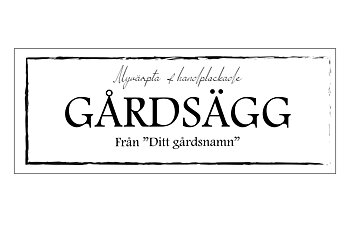 Etikett EGEN TEXT, Gårdsägg, 18x7cm (Digital produkt)