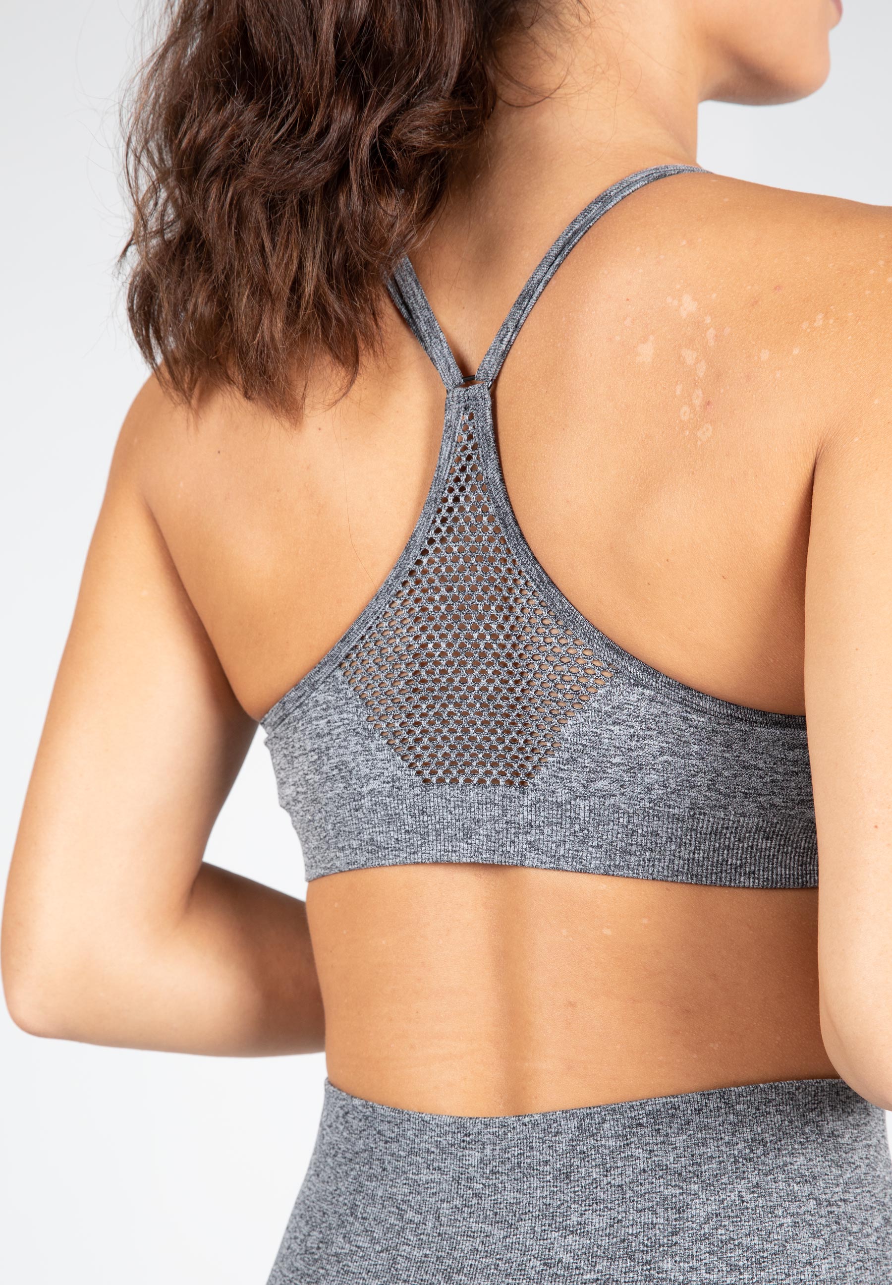 Quincy Seamless Sports Bra, grey melange - 7