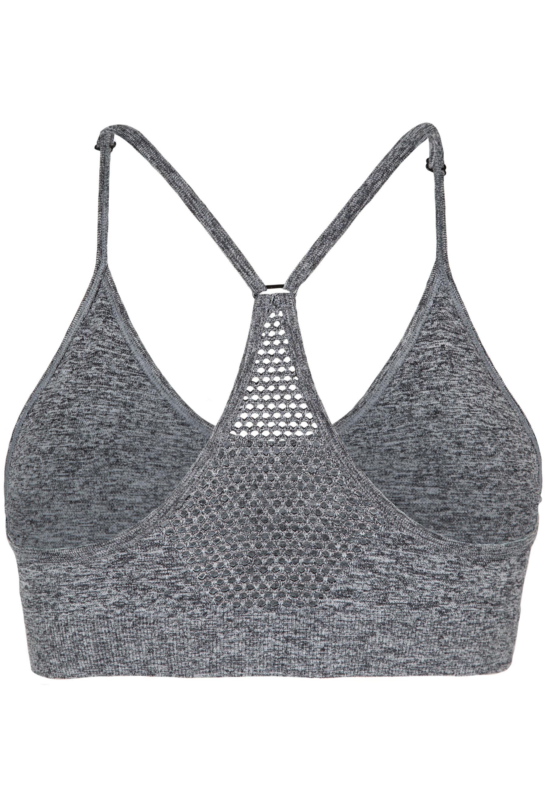 Quincy Seamless Sports Bra, grey melange - 6