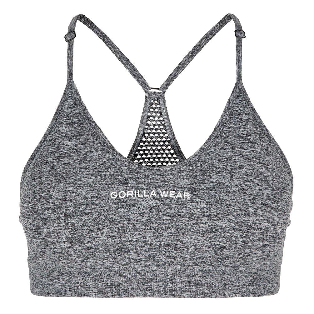 Quincy Seamless Sports Bra, grey melange - 4