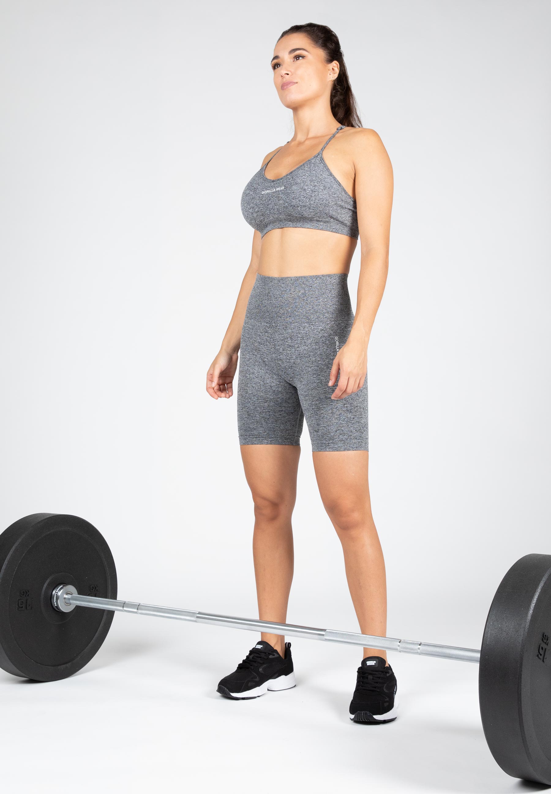 Quincy Seamless Cycling Shorts, grey melange - 4