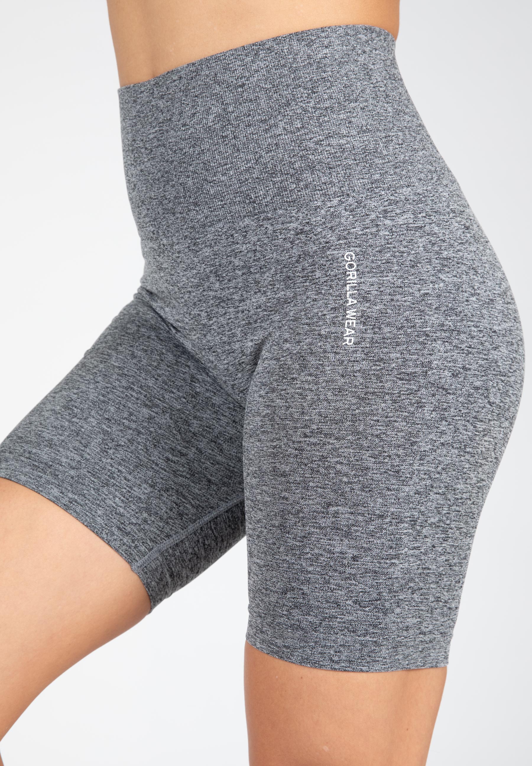 Quincy Seamless Cycling Shorts, grey melange - 6