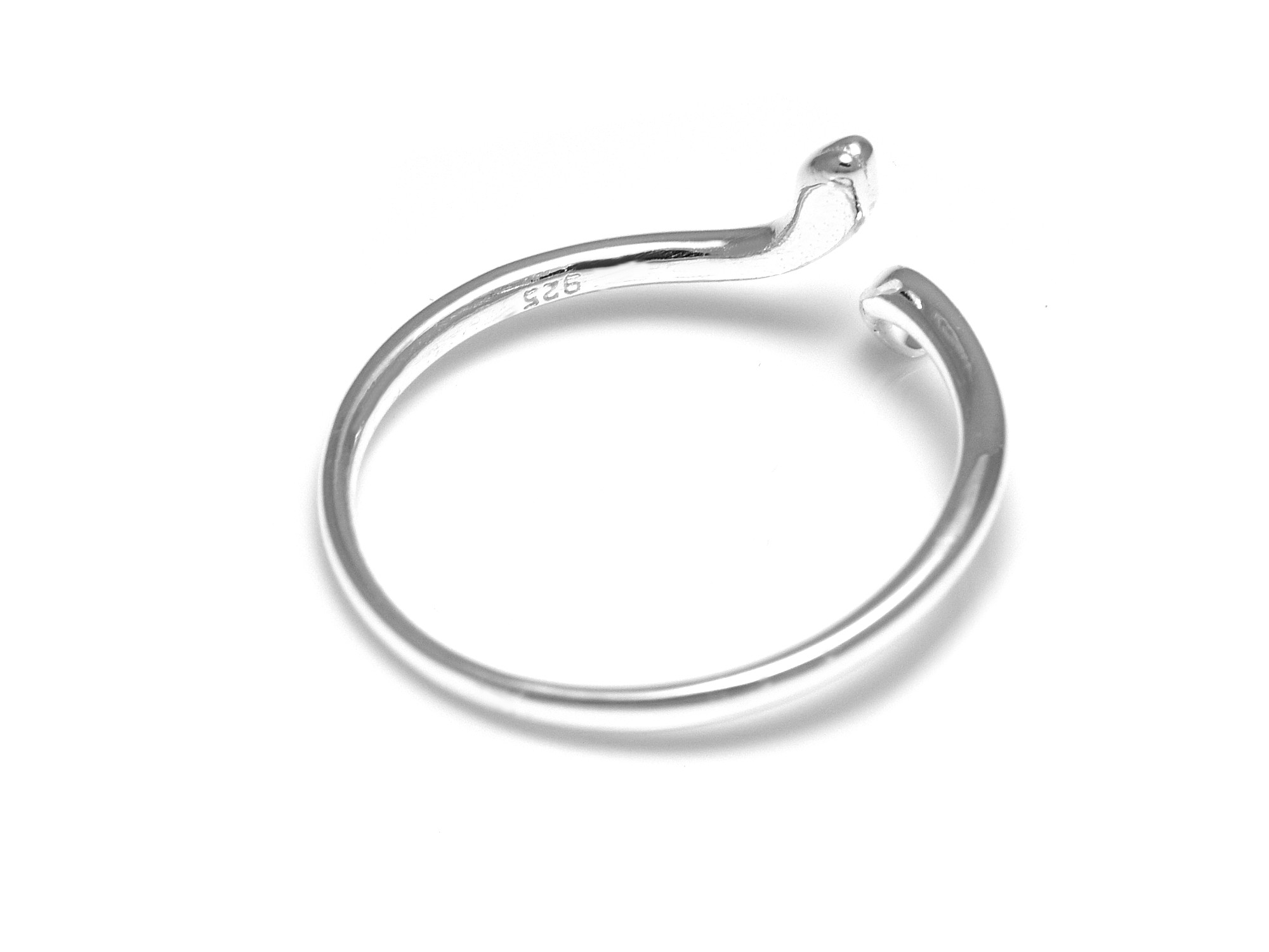 Orm Ring i Äkta 925 Silver, Stiliserad Slingrande Reptil Accessoar, Orm Smycke - 2