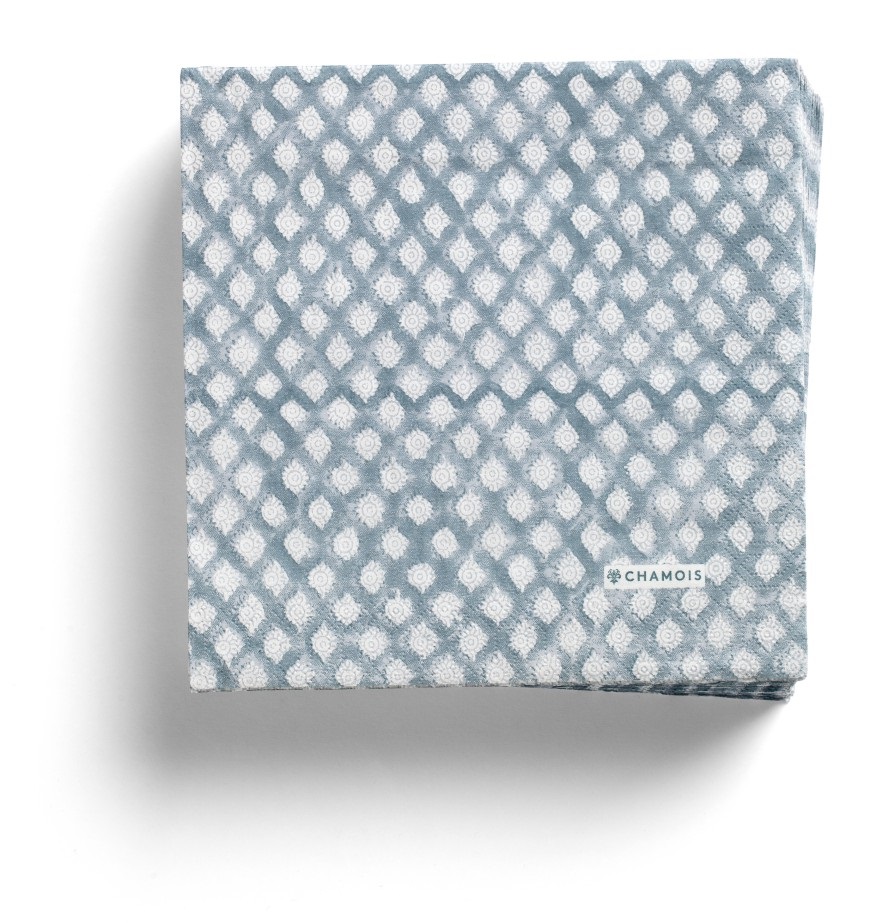 Chamois Paper Napkins Cashmere Blue 40x40