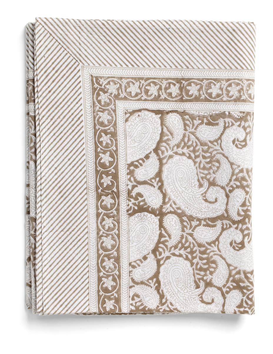 Chamois Duk Big Paisley Light Brown 
