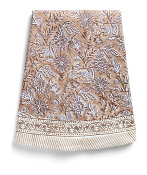 Chamois Round Tablecloth Indian Summer Brown/Lavender 220cm