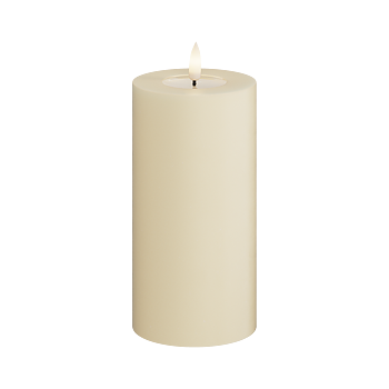 Cream Block candle 7,5 * 15 cm