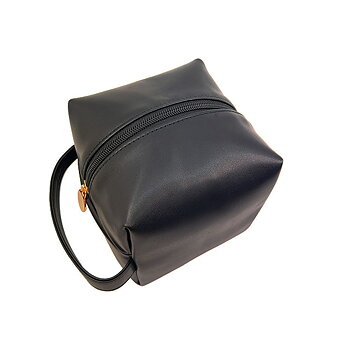 In Sunny Mood -  Sunny Square Cosmetic Bag Black