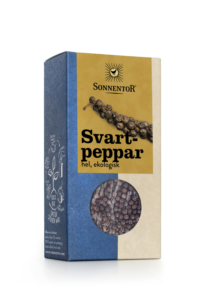 Svartpeppar, Hel, 55g EKO - Sonnentor