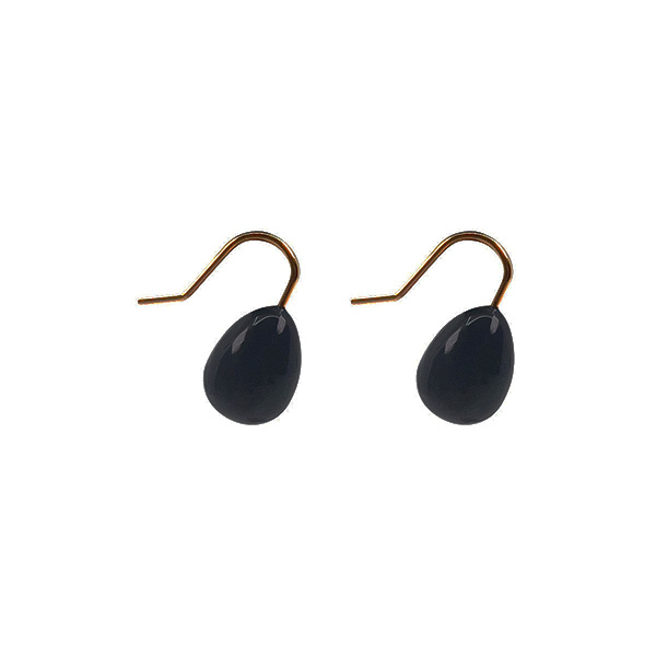 In Sunny Mood -  Dina Drop Earrings Black - 2