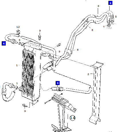  Hose Oil cooler 9000 86-93