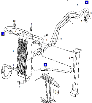 Hose Oil cooler 9000 86-93