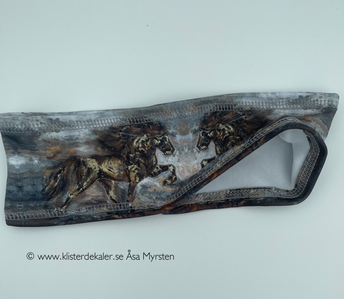 Headband Icelandic horses with reflective stitching - 5