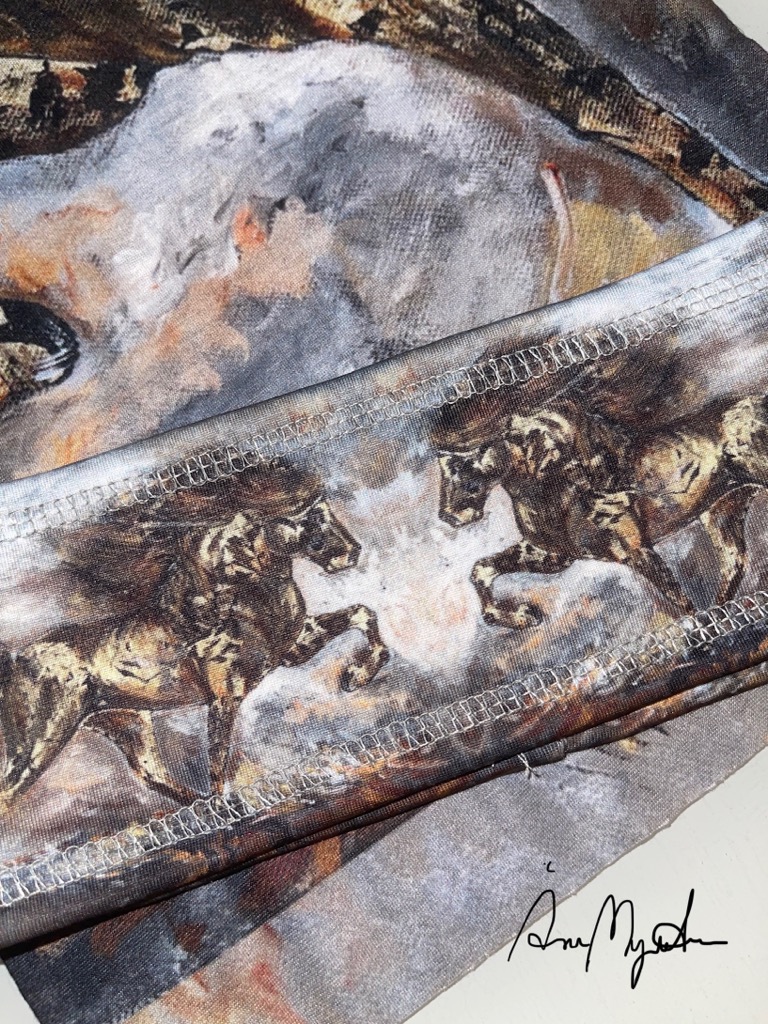 Headband Icelandic horses with reflective stitching - 6