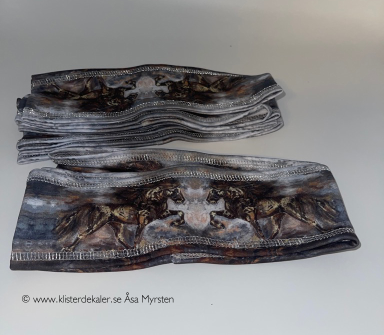 Headband Icelandic horses with reflective stitching - 4