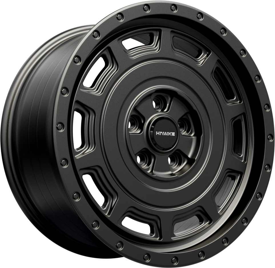 18" Hawke Hydra Matt black 5x120 VW Transporter - 2