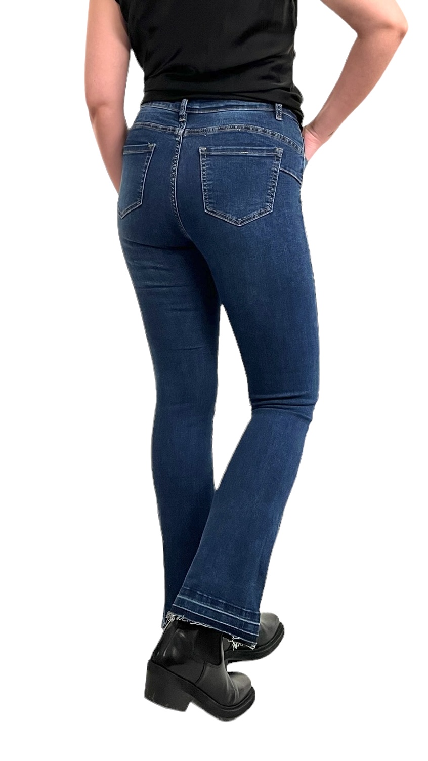 Elle jeans - medium/mörk-blå - 7