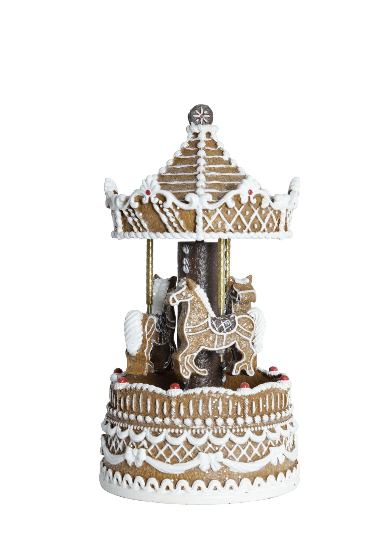 Gingerbread carousel - Carousel - Music box - Spins/Music - 21,5x11,5 cm - 4