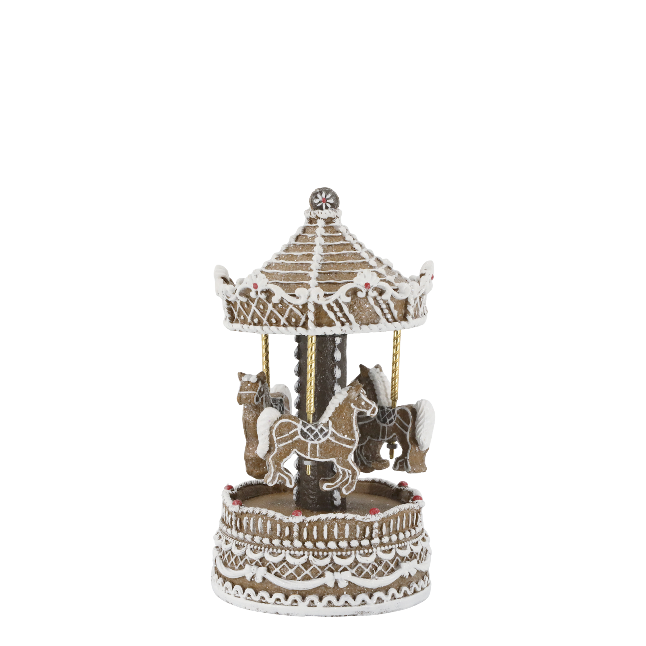 Gingerbread carousel - Carousel - Music box - Spins/Music - 21,5x11,5 cm - 7