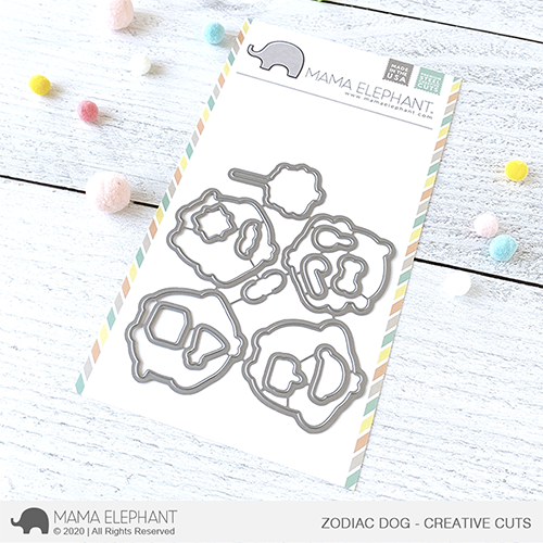 MAMA ELEPHANT- ZODIAC DOG STAMP & DIE SET - 2