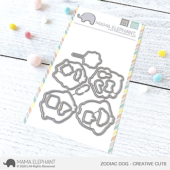 MAMA ELEPHANT- ZODIAC DOG STAMP & DIE SET