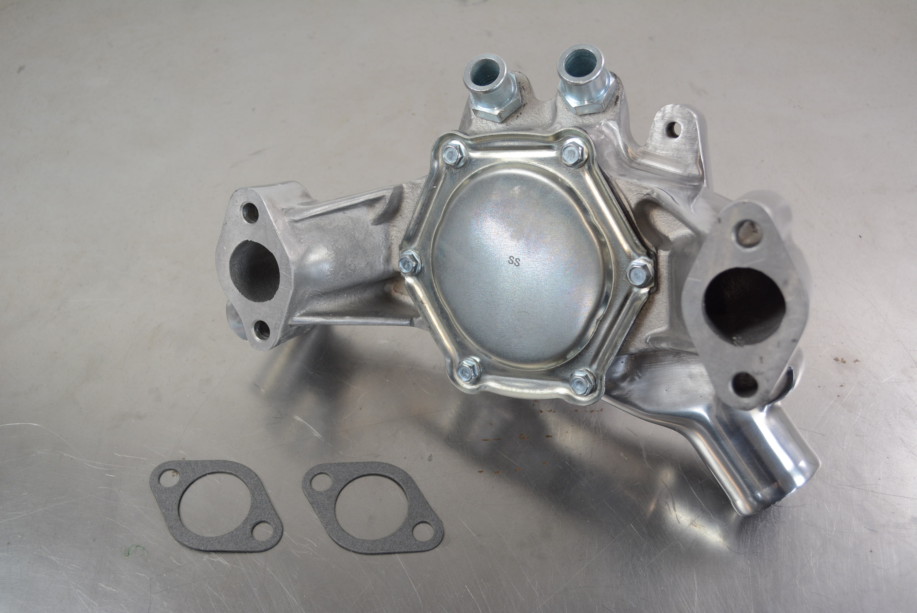 Water Pump CBB 69-91 Long  Polished Aluminum - 2