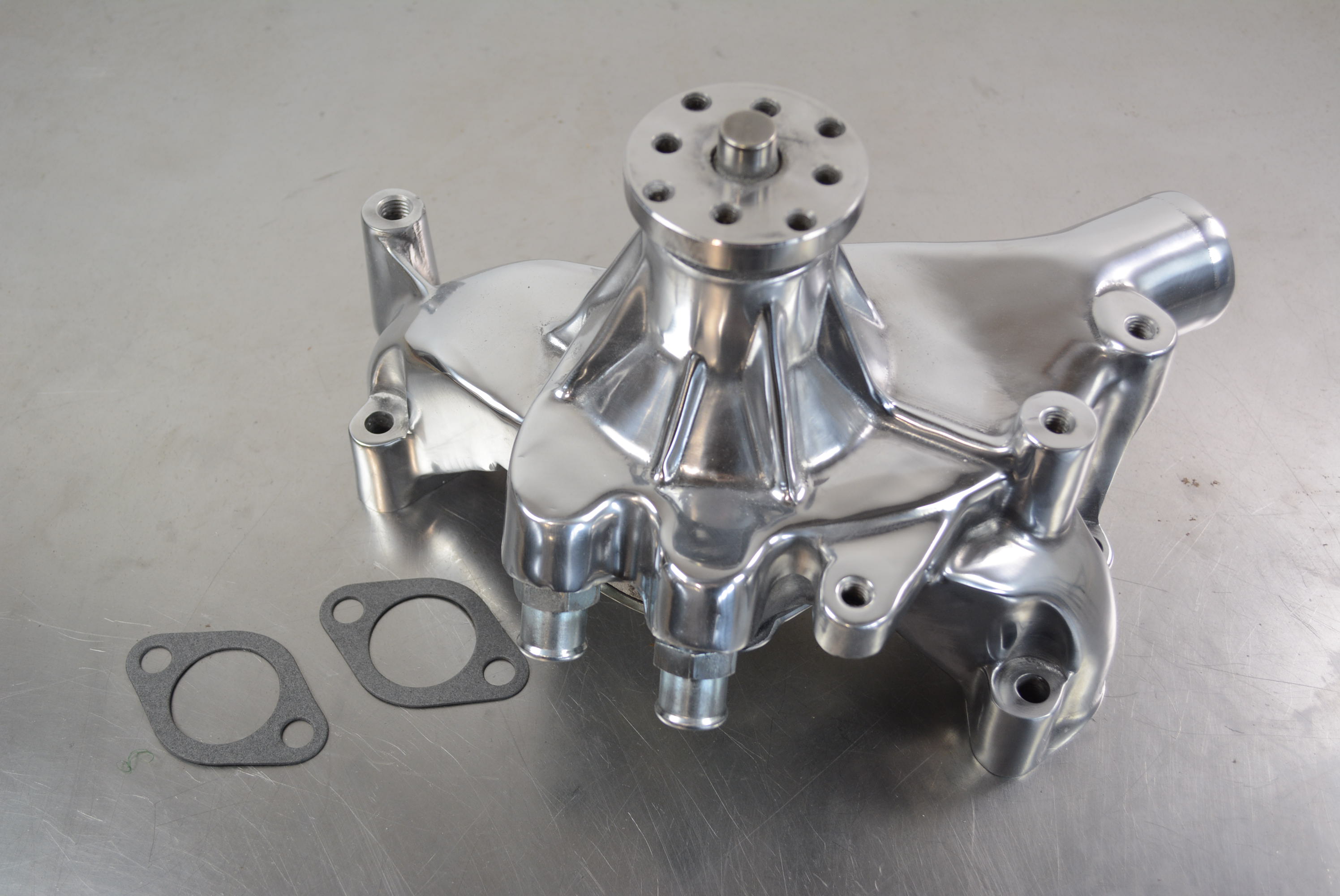 Water Pump CBB 69-91 Long  Polished Aluminum