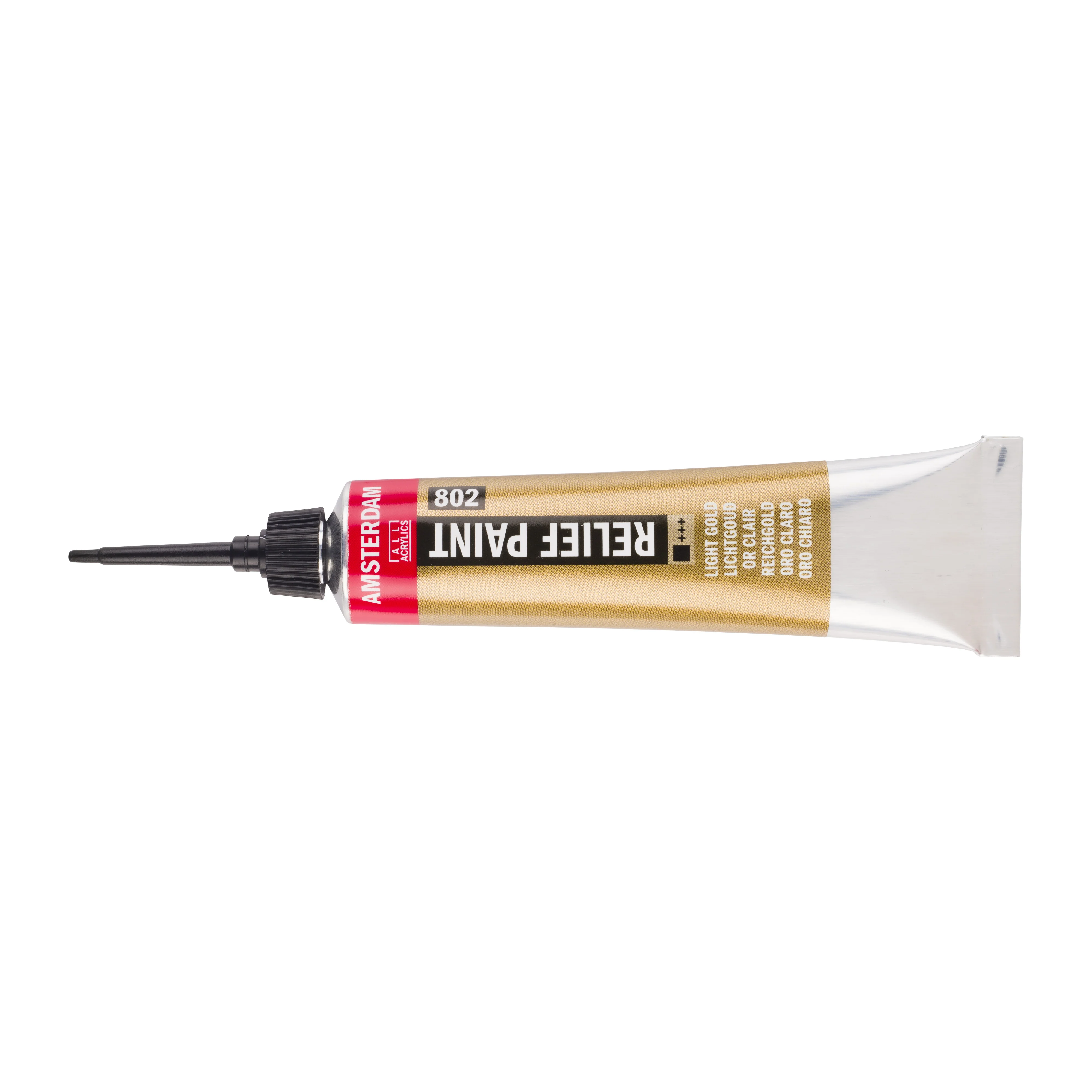 Amsterdam Relief Paint Tube 20ml Light Gold 802