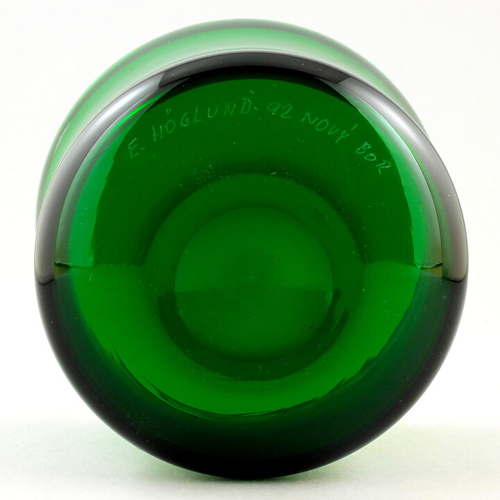 エリック・ホグラン  グリーンのボウル Bowl  (13cm)  1992年 (2)