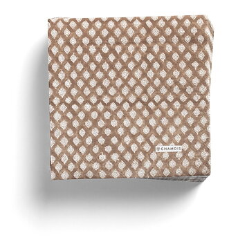 Chamois Paper Napkins Light Brown 40x40cm
