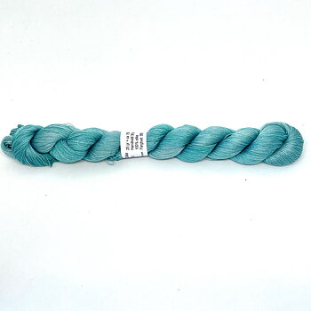 Handfärgad Silke 60/2 Ljus Aqua