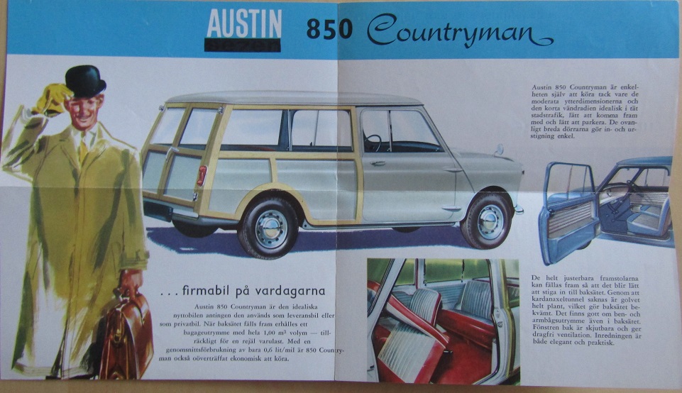 1960 Austin 850 Countryman broschyr svensk - 2