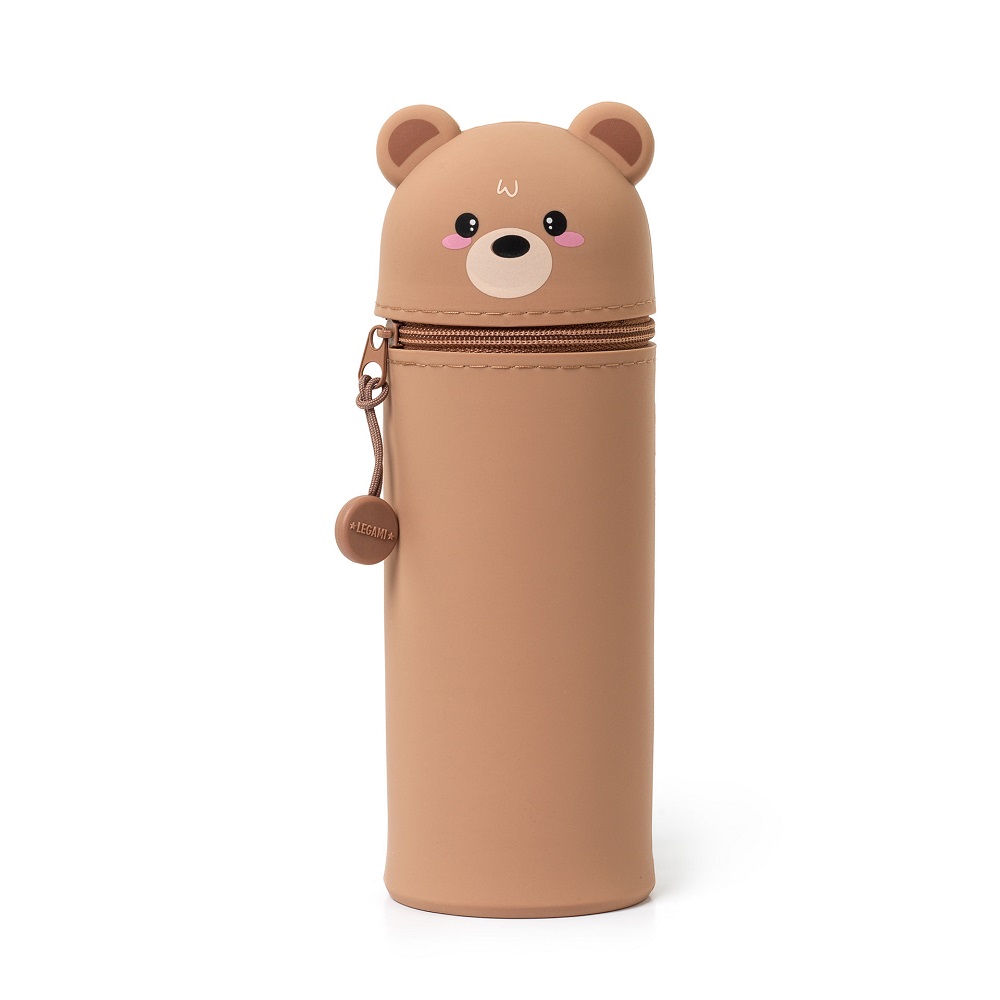 Kawaii : Teddy Bear Pennfodral i silikon - Kan även användas som pennställ!